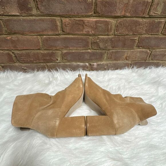 Matisse Women’s Tan Leather Suede Open toe Block Heel Bootie Sz 9.5 NEW - Picture 5 of 8
